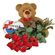red roses with teddy and chocolates. Alanya